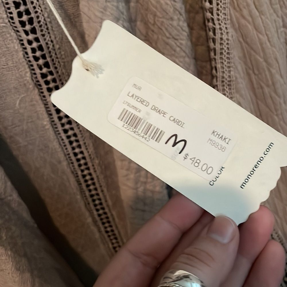 NWT Mono Reno Drape Cardigan - Picture 2 of 4
